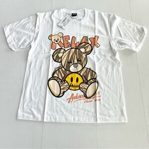 New HEYBIG Graphic Short Sleeve Tee Shirt TH-364 UNISEX SIZE L Relax Teddy Bear